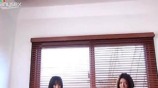 Zealous black haired chick Hitomi Aizawa is a horny lesbian