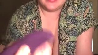 Curvy hotwife shows off sex toys and takes a BBC dildo!