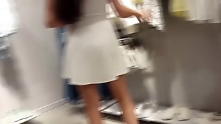 Upskirt clip of girl with long hair