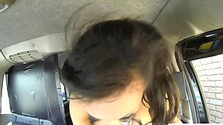 Pervert taxi driver fucked amateur passenger in the backseat
